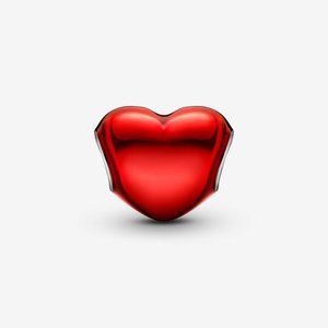 💞Pandora Metallic Red Heart Charm #799291C02